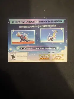 Pokemon Scarlet And Violet Serial Codes Shiny Koraidon or Miraidon UNSCRATCHED! - Image 1