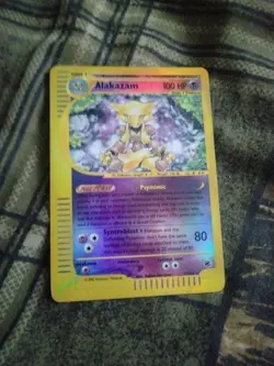 Pokemon TCG Alakazam Expedition Base Set 1/165 Holo Holo Rare - Image 1