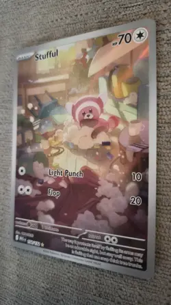 Pokemon TCG Stufful 154/132 Mega Evolution Illustration Rare MINT/Near Mint - Image 3