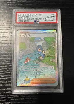 Pokemon TCG Lana’s Aid SIR # 219/167 2024 Twilight Masquerade PSA 10 - Image 1