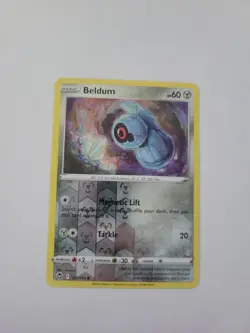 Pokemon TCG Beldum Silver Tempest 117/195 Reverse Holo Common Metal NM - Image 1