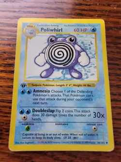 Poliwhirl 38/102 | Base Set | 1ST EDITION SHADOWLESS | Vintage Pokemon TCG | PL! - Image 1