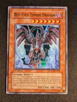 Yugioh - Red-Eyes Zombie Dragon SDZW-EN001 1st Edition Ultra Rare MP - Image 1