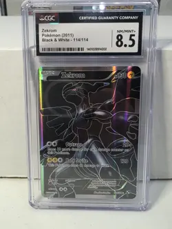 Pokemon TCG Zekrom Black White Holo Full Art Ultra Rare Card 114/114 CGC 8.5 - Image 1