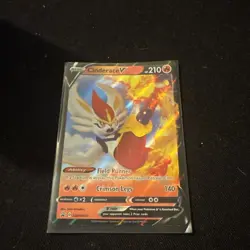 Cinderace V SWSH015 ULTRA RARE Holo Black Star Promo Pokemon TCG Card NM - Image 1