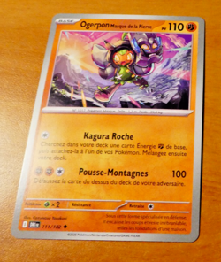 POKEMON RIVALITES DESTINEES CARD CARTE OGERPON 111/182 DRI FR EV10 NM - Image 1