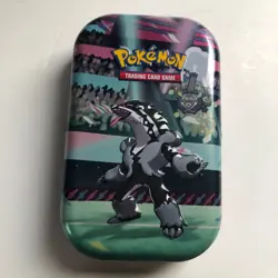 Pokemon Trading Cards Tin and Lot of Cards with Card Sleeves - Image 2