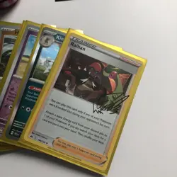 Pokemon Trading Cards Tin and Lot of Cards with Card Sleeves - Image 5