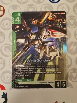 Gundam Card Game TCG - Wing Gundam ST02-001 LR Foil - Image 1