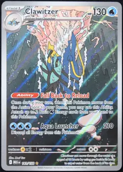 Pokemon TCG Clawitzer 141/132 2025 Mega Evolution Illustration Rare Card - NM - Image 1
