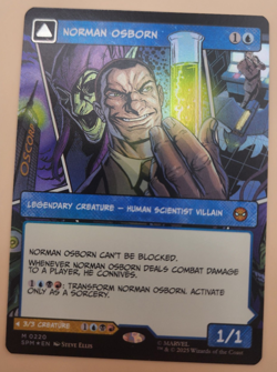 MTG Norman Osborn (Borderless) Marvel's Spider-Man Foil Green Goblin - Image 3