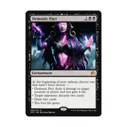WOTC MTG Magic Origins Demonic Pact (MR) (Foil) EX - Image 1