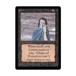 WOTC MtG Beta Gloom (U) EX - Image 1