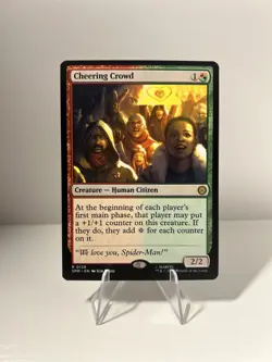 x1 Cheering Crowd R MTG Marvel's Spider-Man M/NM, English - Image 1