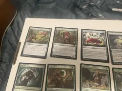 Green MTG Cards Lot Rare Uncommon Land Foil + Commons Magic The Gathering Cards - Image 5