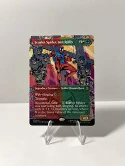 MTG Universes Beyond: Spider-man Scarlet Spider, Ben Reilly Borderless 0214 NM R - Image 1