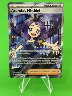 Pokemon Acerola's Mischief Mega Evolution Ultra Rare Full Art 165/132 NM!!! - Image 1