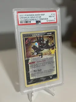 2021 Pokemon Greninja Gold Star SWSH144 Celebrations Promo PSA 8 - Image 2