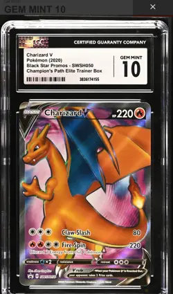 CGC 10 Gem Mint Pokemon Charizard V SWSH050 Promo Holo - Image 1