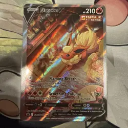 Pokemon TCG Flareon V SWSH179 Promo Full Art Holo NM - Image 1