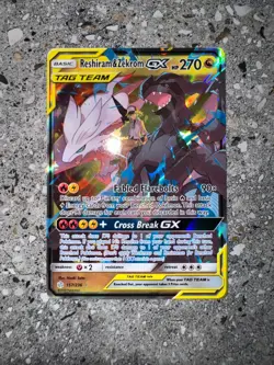 Pokemon TCG Reshiram & Zekrom GX 157/236 Cosmic Eclipse Ultra Rare Holo NM-M - Image 3