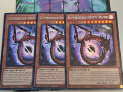 Yugioh 3x Schwarzschild Infinity Dragon MZTM-EN013 Maze of the Master 1st Ed NM - Image 1