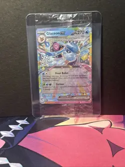 Glaceon ex 26/131 Holiday Snowflake Stamp Promo Pokemon Card Holo Full Art NM - Image 1