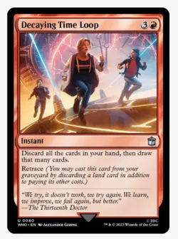 FOIL Decaying Time Loop MTG WHO NM | EDH Retrace Wheel Graveyard Card Draw - Image 1