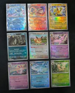 Prismatic Evolutions Complete 9 Card Eeveelution Poke Ball Holo Set Pokemon TCG - Image 2