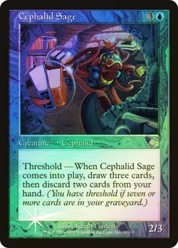 Cephalid Sage Foil Torment Mtg Magic English EX - Image 1