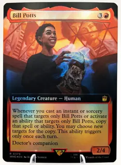 FOIL Bill Potts Ext Art MTG WHO NM | EDH Commander Companion Spellslinger Copy - Image 1