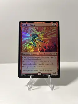 NM Foil Spider-Punk, MTG, Marvel's Spider-Man, Magic the Gathering, 92 - Image 1