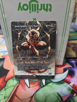 Iron Spider, Civil Warrior - Alibou, Ancient Witness (Borderless) - MTG - NM - Image 1