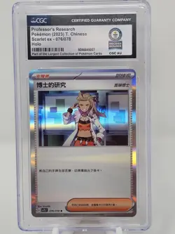 2023 Pokemon Scarlet EX Guinness World Record Holder 1 Of 1 Professor 's - Image 1