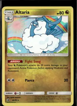 Pokemon Altaria 40/70 Dragon Majesty Holo Rare - Image 1