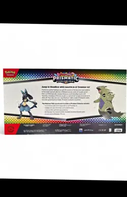 Pokemon Prismatic Evolutions Lucario ex & Tyranitar ex Premium Collection - Image 2