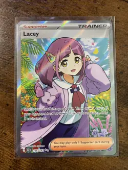 Lacey 166/142 - Pokemon TCG S&V Stellar Crown SCR - NM Ultra Rare FULL ART - Image 1