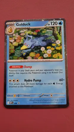 Pokemon TCG Mega Evolutions Golduck 008 Black Star Promo Holo English - Image 1
