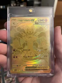 Pokemon Mega Lucario EX Gold Ultra Secret Rare Holo Near Mint Or Better English - Image 1