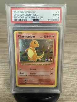 2016 POKEMON XY EVOLUTIONS COSMOS-TOYS R US #9 CHARMANDER-HOLO PSA 9 - Image 1