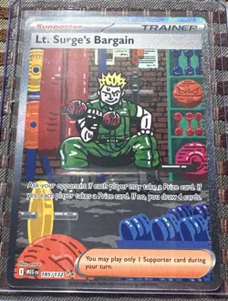 Lt. Surge's Bargain SIR Mega Evolution 185/132 Pokemon TCG NM - Image 1