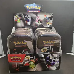 Pokemon Unova Black Bolt & White Flare Mini Tin Display Box - SEALED Tins - Image 1