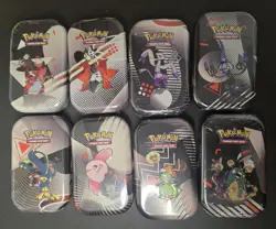 Pokemon Unova Black Bolt & White Flare Mini Tin Display Box - SEALED Tins - Image 2