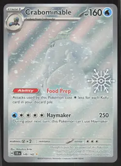 Pokemon TCG 2025 Advent Calendar Promo #149/142 Crabominable NM - Image 1