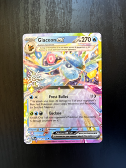 Glaceon ex 26/131 Holiday Snowflake Stamp Promo Pokemon Card Holo Full Art NM - Image 1