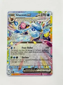 Glaceon ex 026/131 Pokemon TCG Holiday Calendar 2025 Festive Stamp Promo Card NM - Image 1
