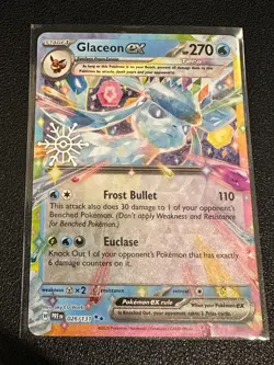 Glaceon Ex 026/131 Pokemon TCG Holiday Calendar 2025 Festive Stamp Promo Card NM - Image 1