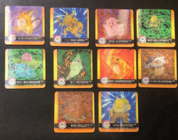 Pokemon 3D Action Flipz Artbox 1999 Nintendo CCG Game Card Set #1-10 Premier Edt - Image 1