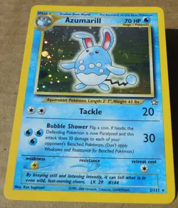 Azumarill 2/111 Rare Holo Neo Genesis Set Pokemon Card NM/LP - Image 1