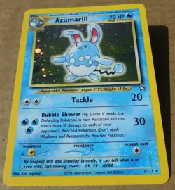Azumarill 2/111 Rare Holo Neo Genesis Set Pokemon Card NM/LP - Image 3